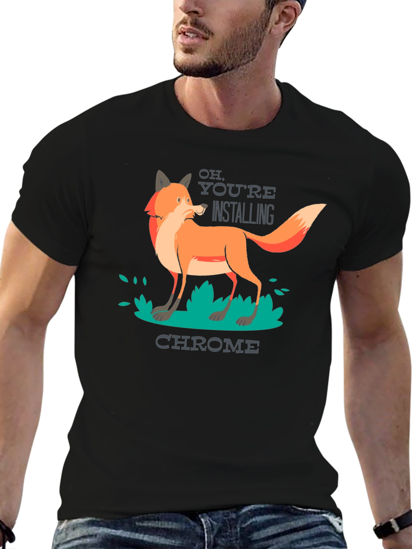 Chrome Fox T-Shirt - Funny Tech Tee