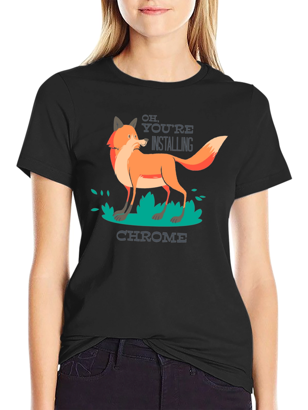 Chrome Fox T-Shirt - Funny Tech Tee