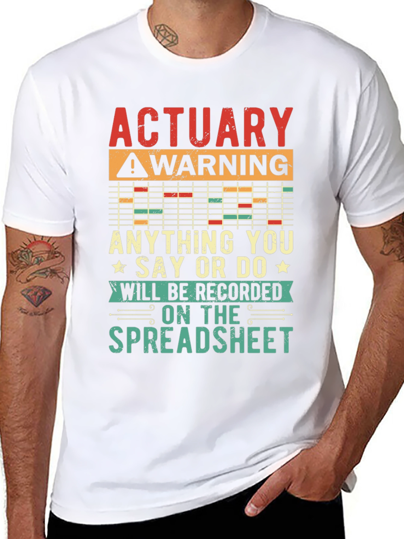 Actuary Warning T-Shirt - Spreadsheet Funny Gift