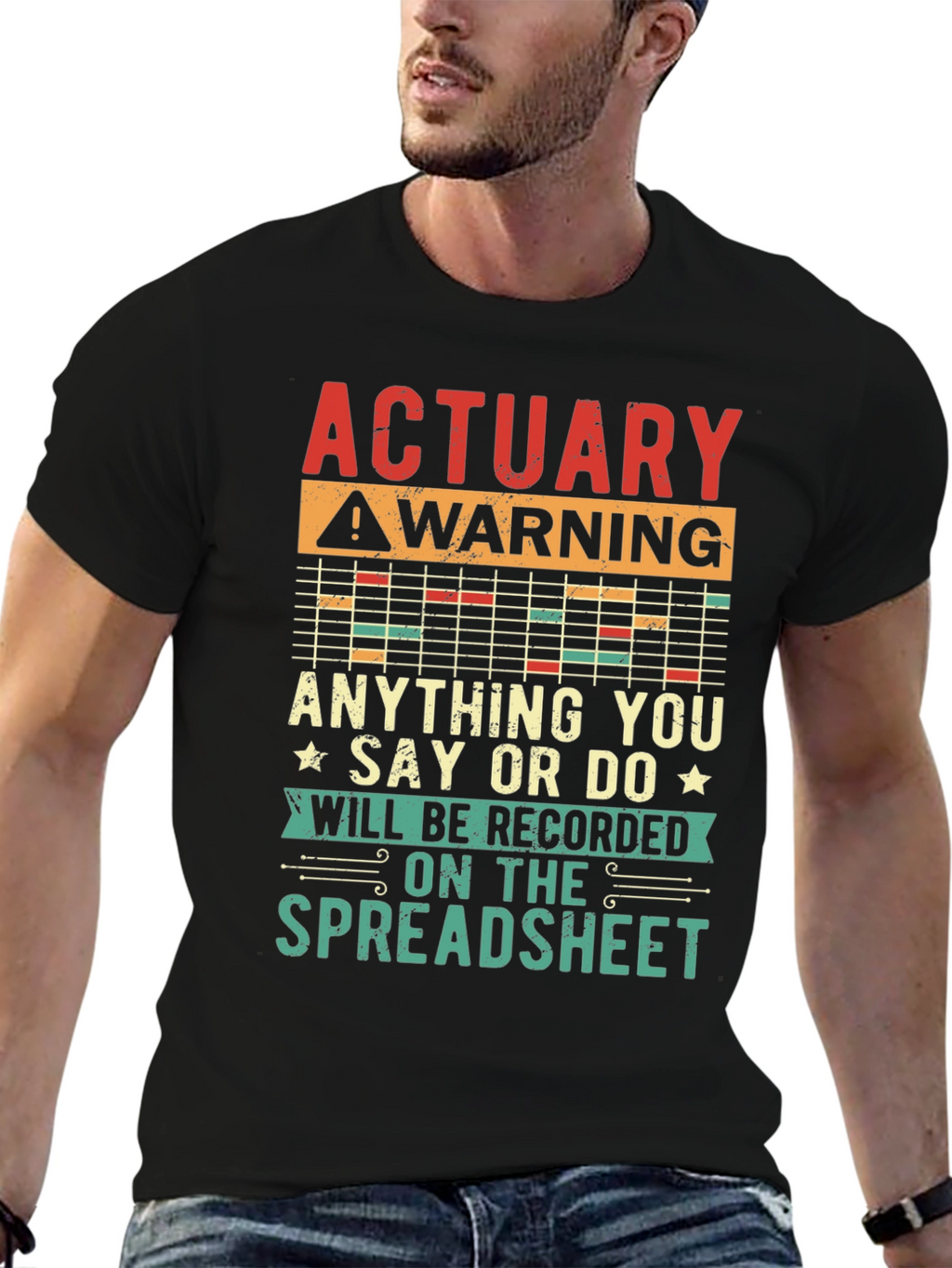 Actuary Warning T-Shirt - Spreadsheet Funny Gift
