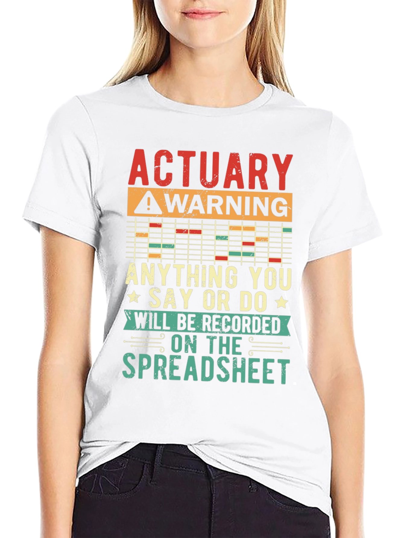 Actuary Warning T-Shirt - Spreadsheet Funny Gift