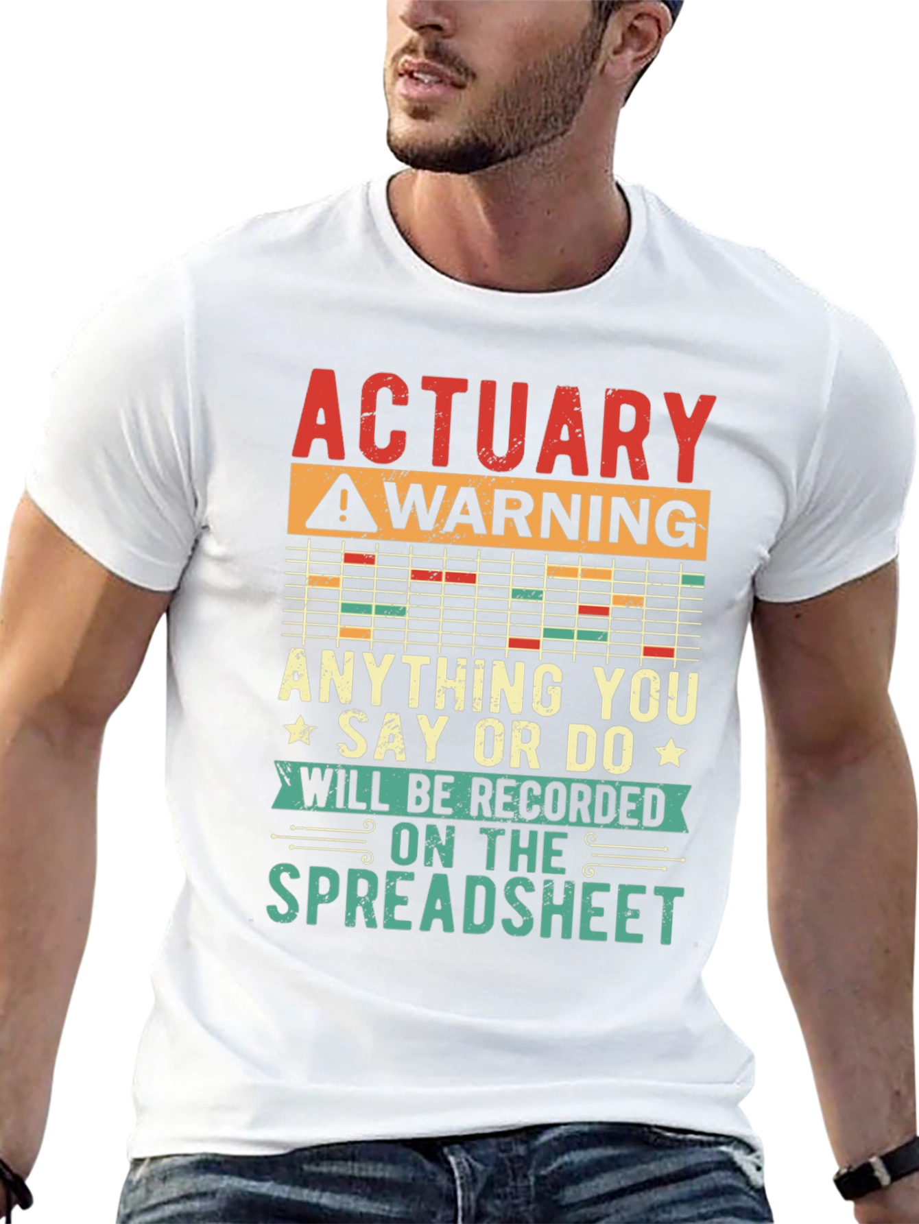 Actuary Warning T-Shirt - Spreadsheet Funny Gift