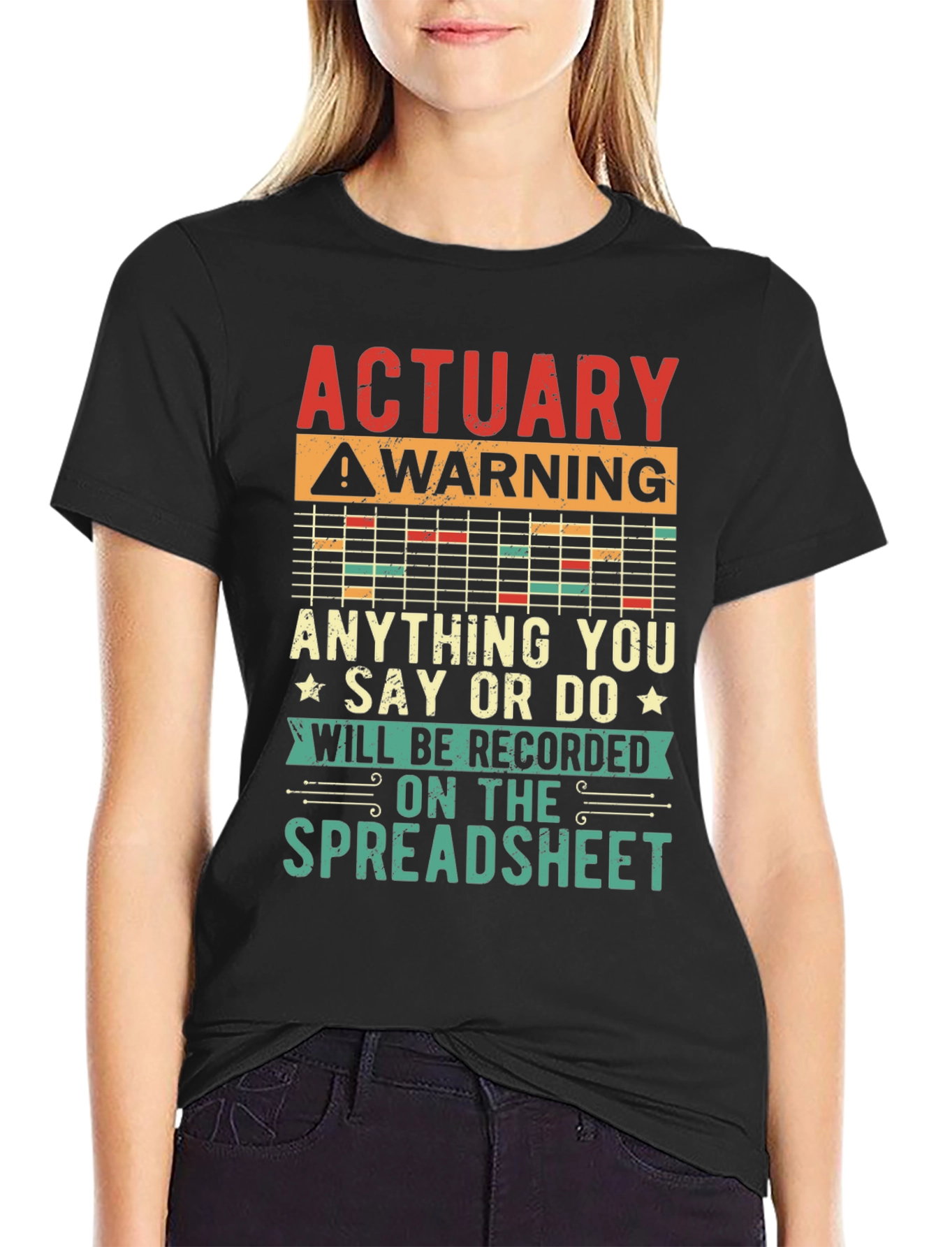 Actuary Warning T-Shirt - Spreadsheet Funny Gift