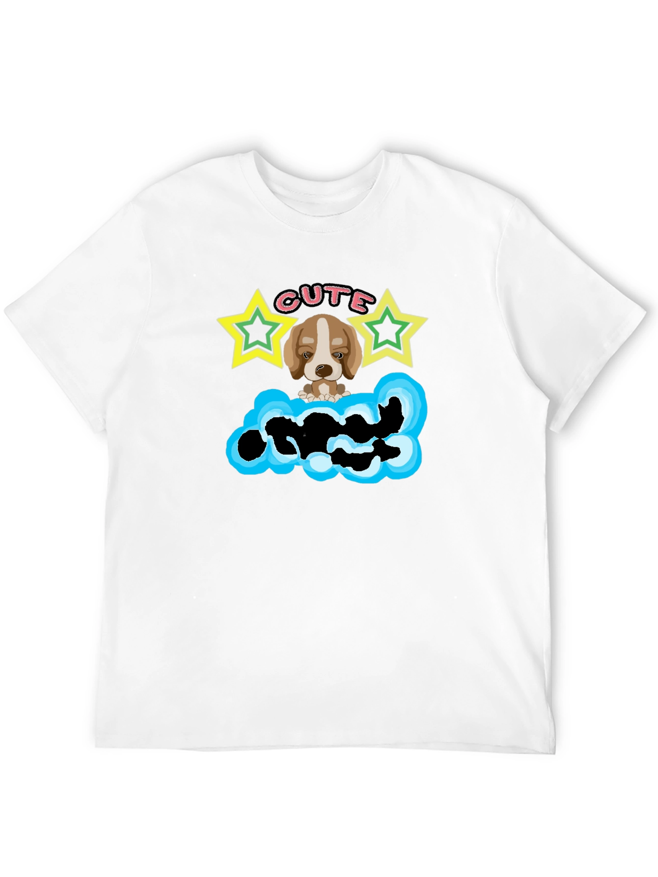 Cute Puppy Graphic T-Shirt - Cloud Design