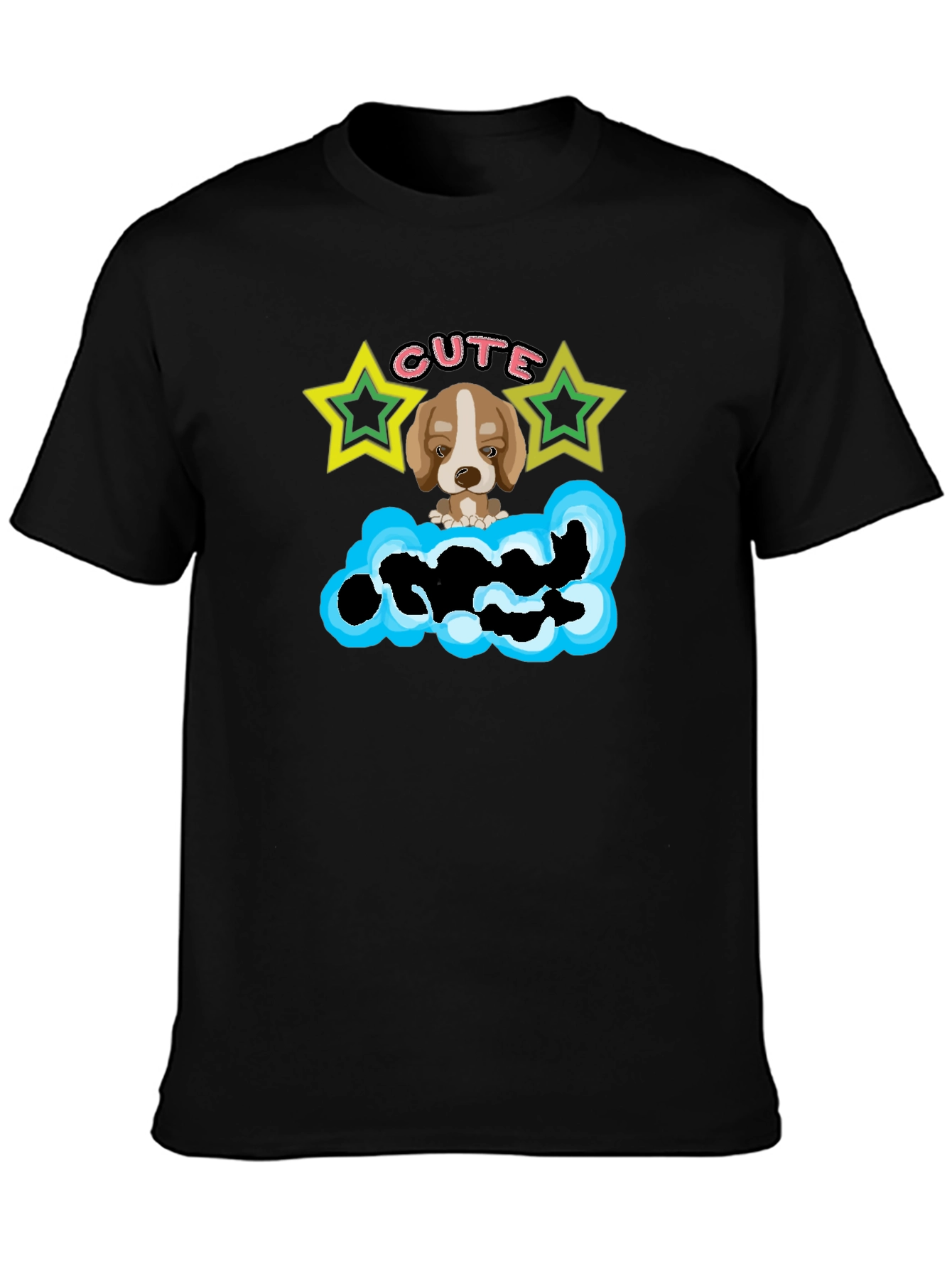 Cute Puppy Graphic T-Shirt - Cloud Design