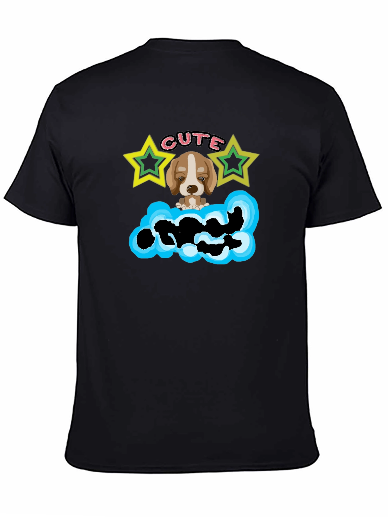Cute Puppy Graphic T-Shirt - Cloud Design