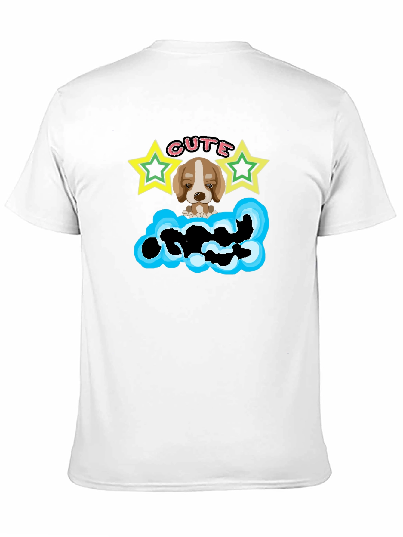 Cute Puppy Graphic T-Shirt - Cloud Design