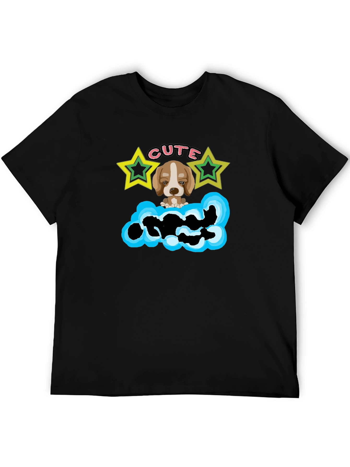 Cute Puppy Graphic T-Shirt - Cloud Design