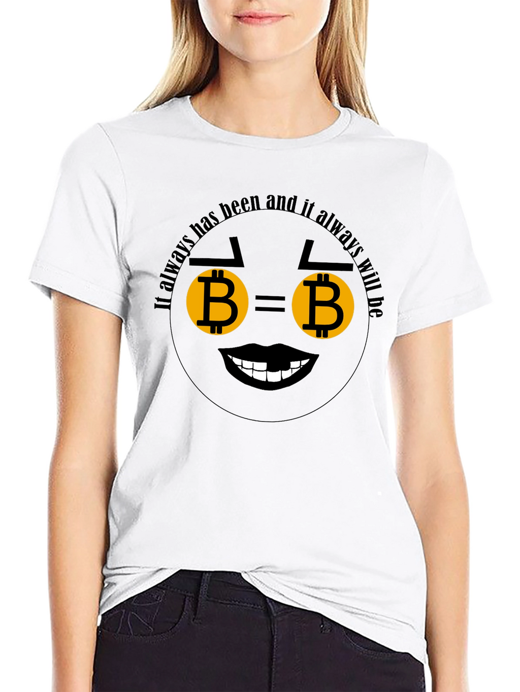 Bitcoin Emoji Black T-Shirt - Crypto Lover