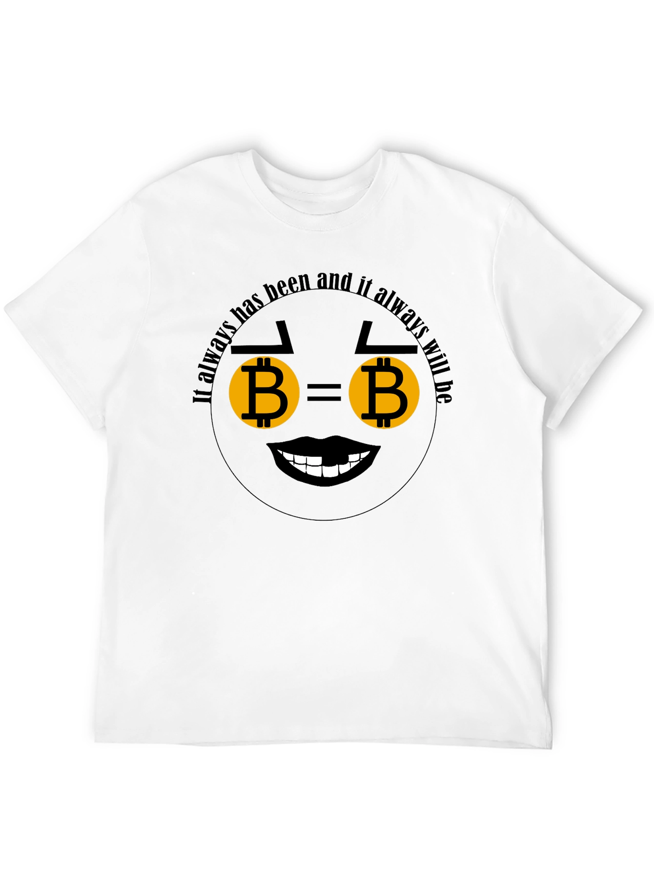 Bitcoin Emoji Black T-Shirt - Crypto Lover