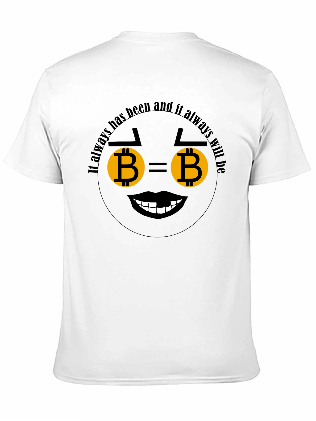 Bitcoin Emoji Black T-Shirt - Crypto Lover