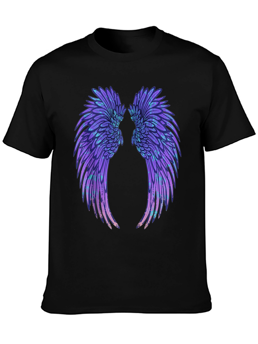 Angel Wings Graphic Black T-Shirt