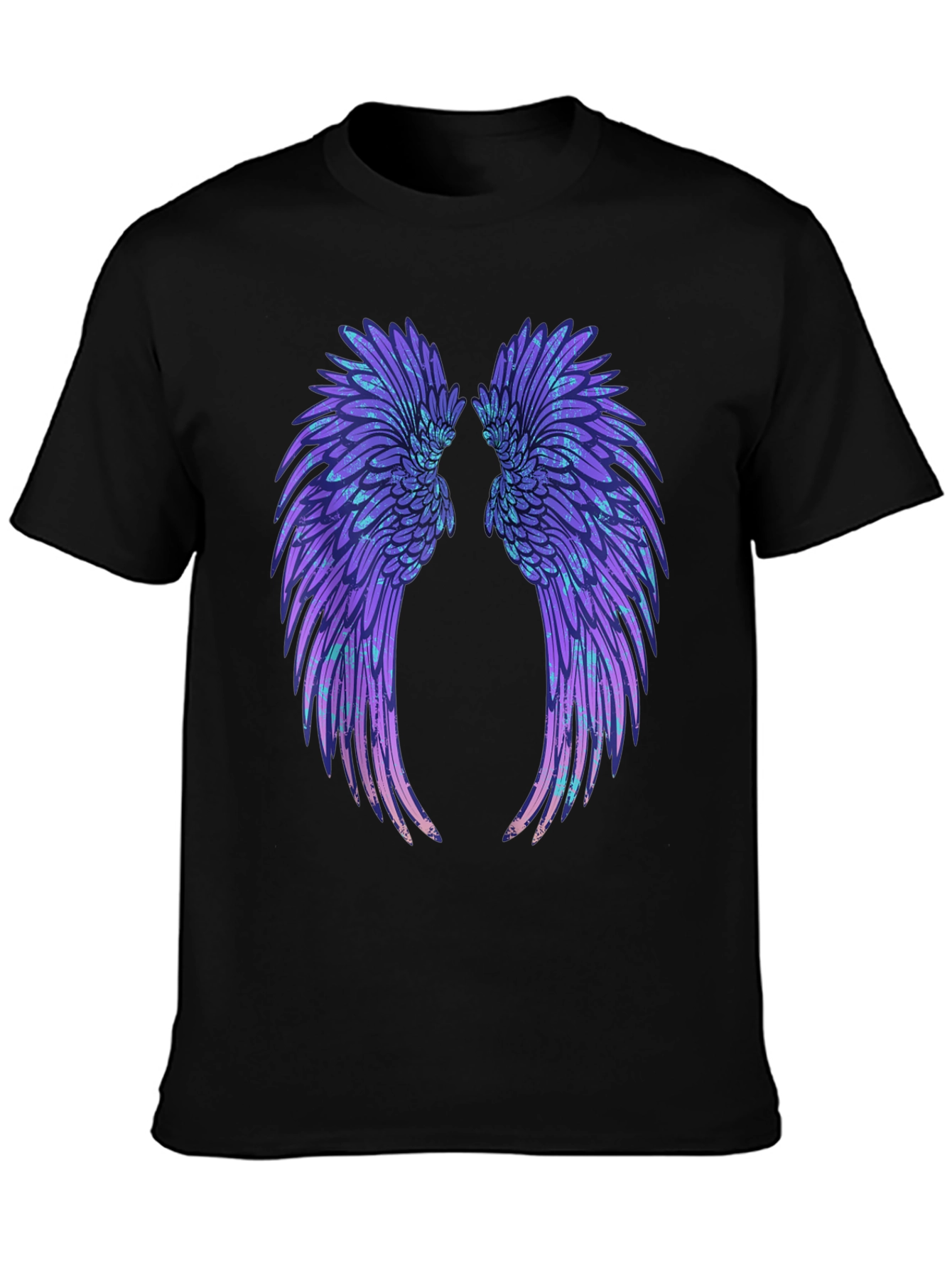 Angel Wings Graphic Black T-Shirt