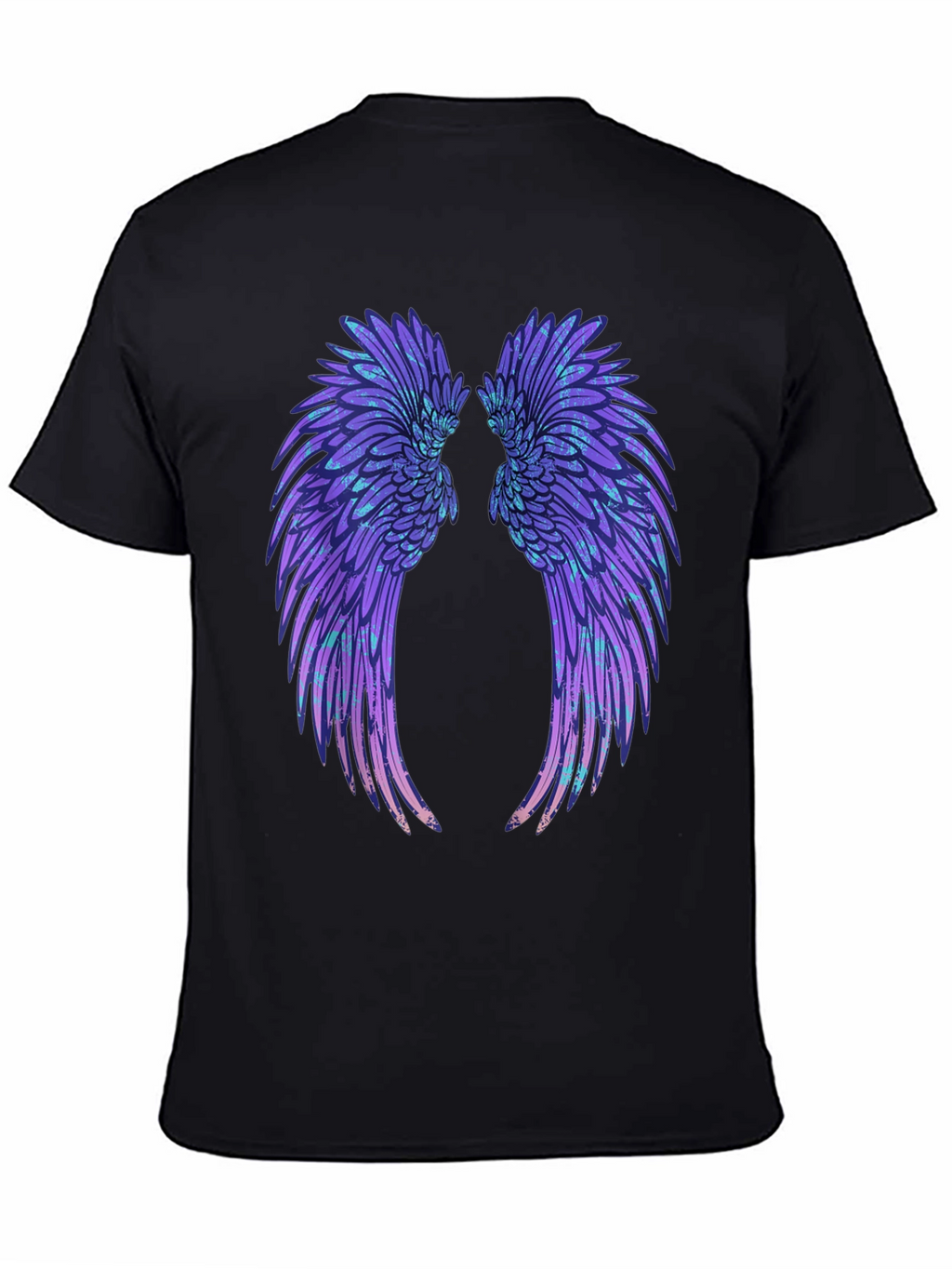 Angel Wings Graphic Black T-Shirt