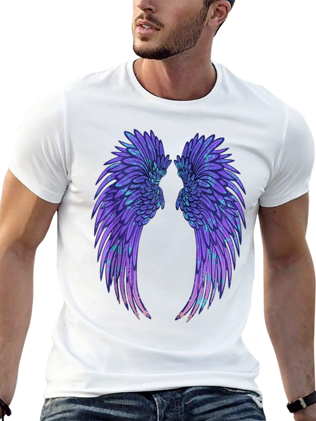 Angel Wings Graphic Black T-Shirt