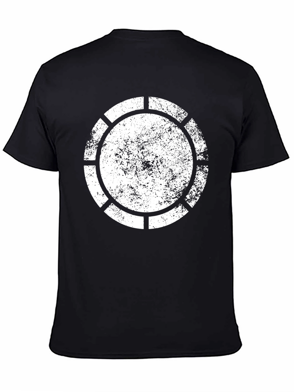 Distressed Circle Graphic Tee - Black
