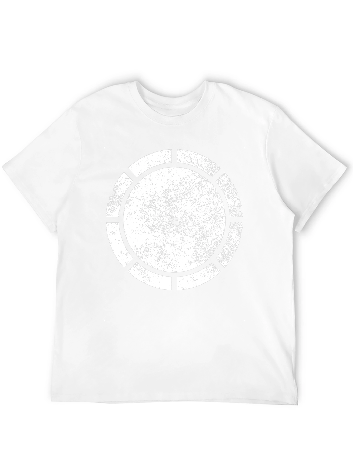 Distressed Circle Graphic Tee - Black