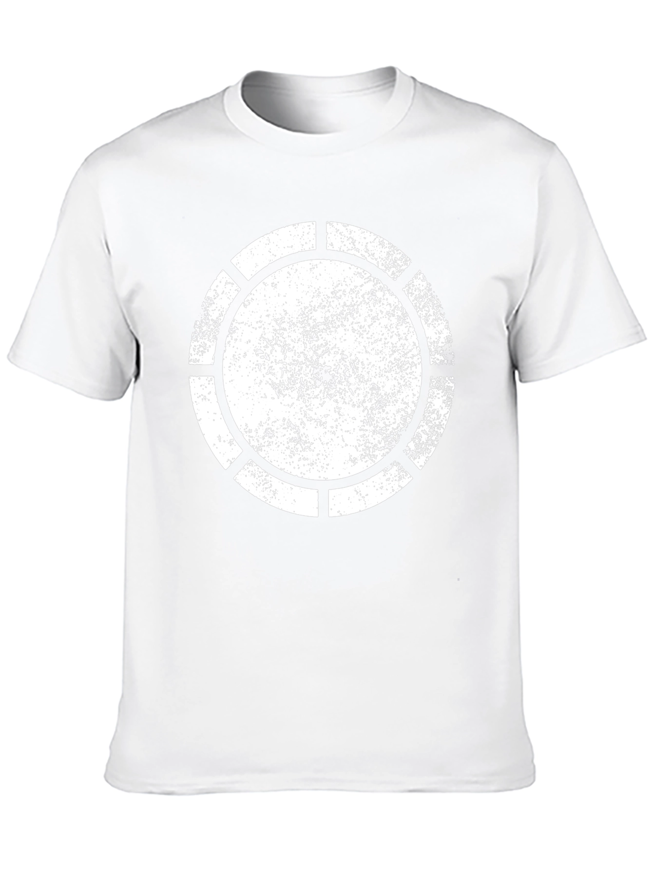 Distressed Circle Graphic Tee - Black