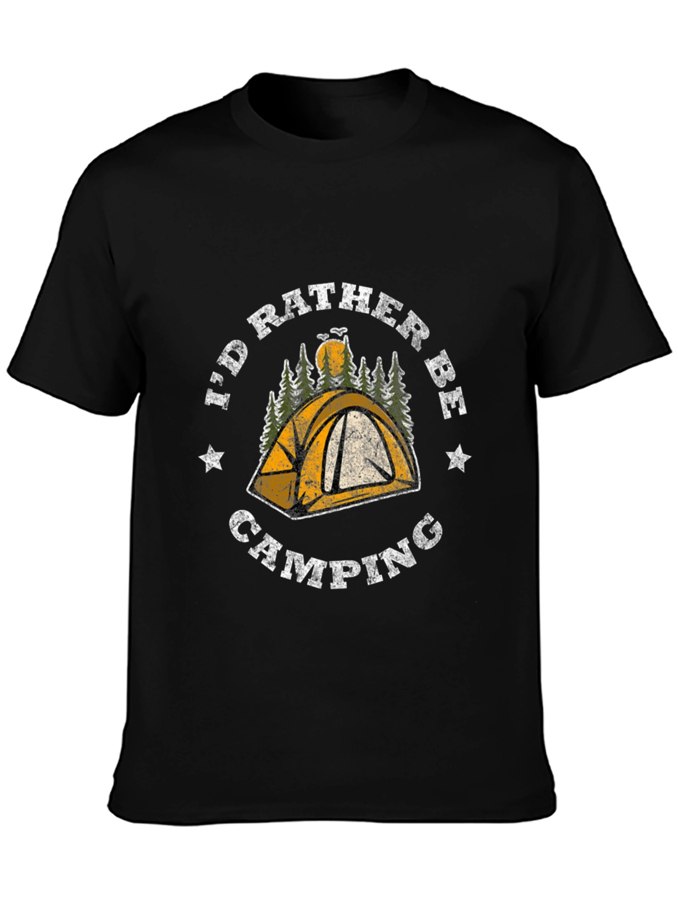 Camping Graphic T-Shirt - Id Rather Be Camping Tee