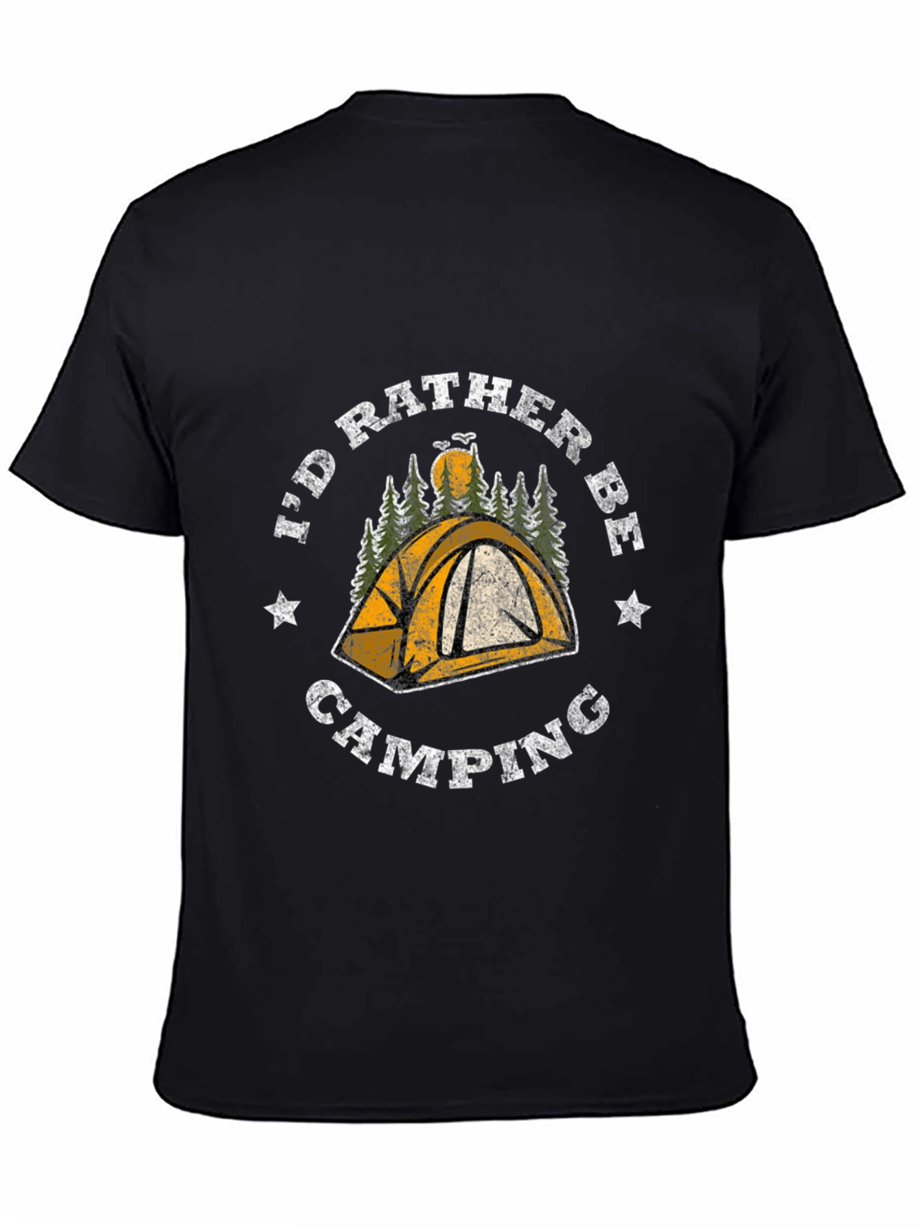 Camping Graphic T-Shirt - Id Rather Be Camping Tee
