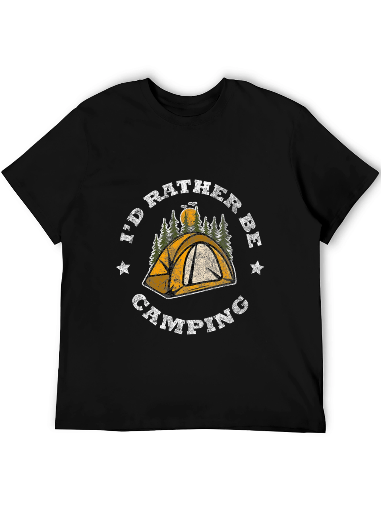 Camping Graphic T-Shirt - Id Rather Be Camping Tee