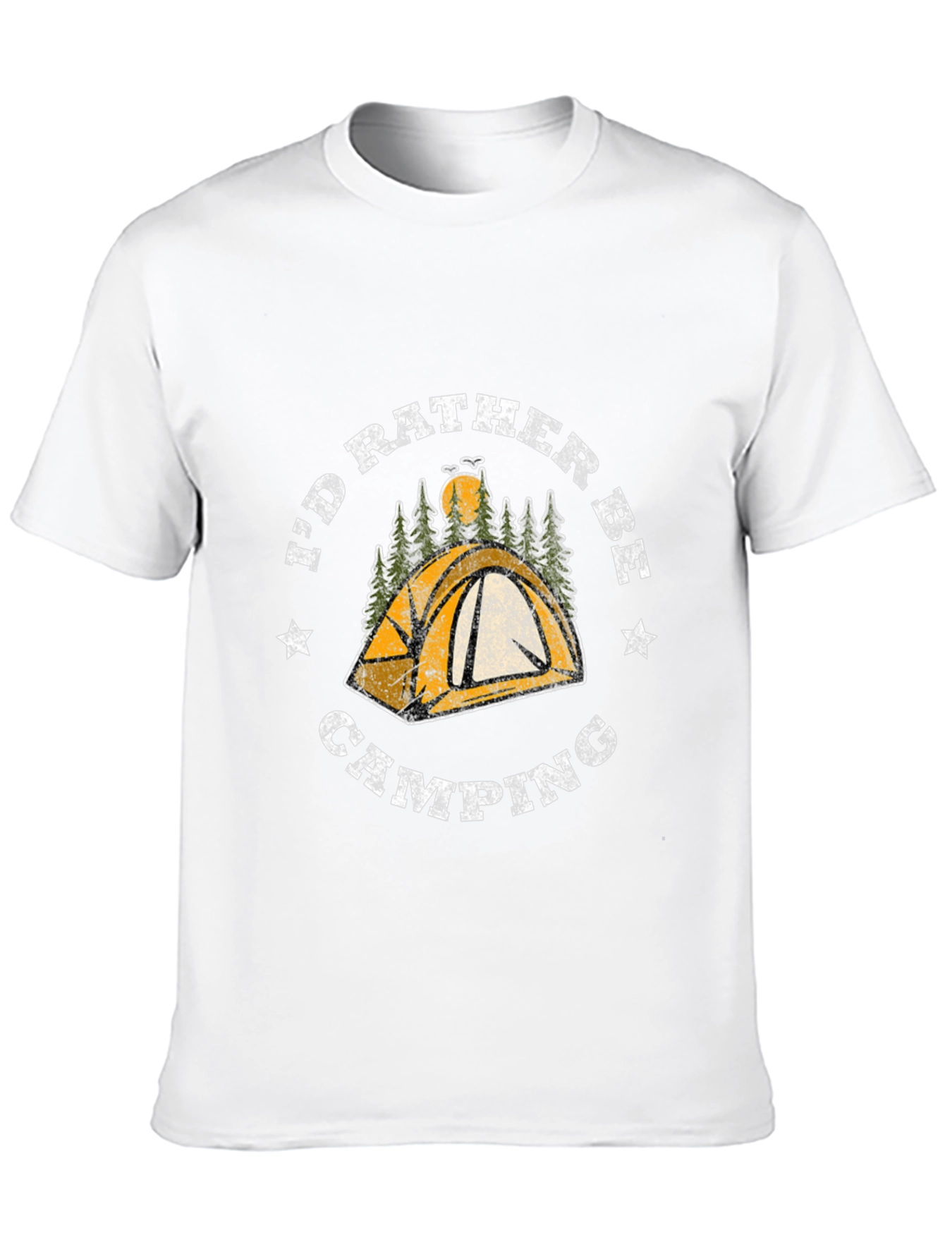 Camping Graphic T-Shirt - Id Rather Be Camping Tee