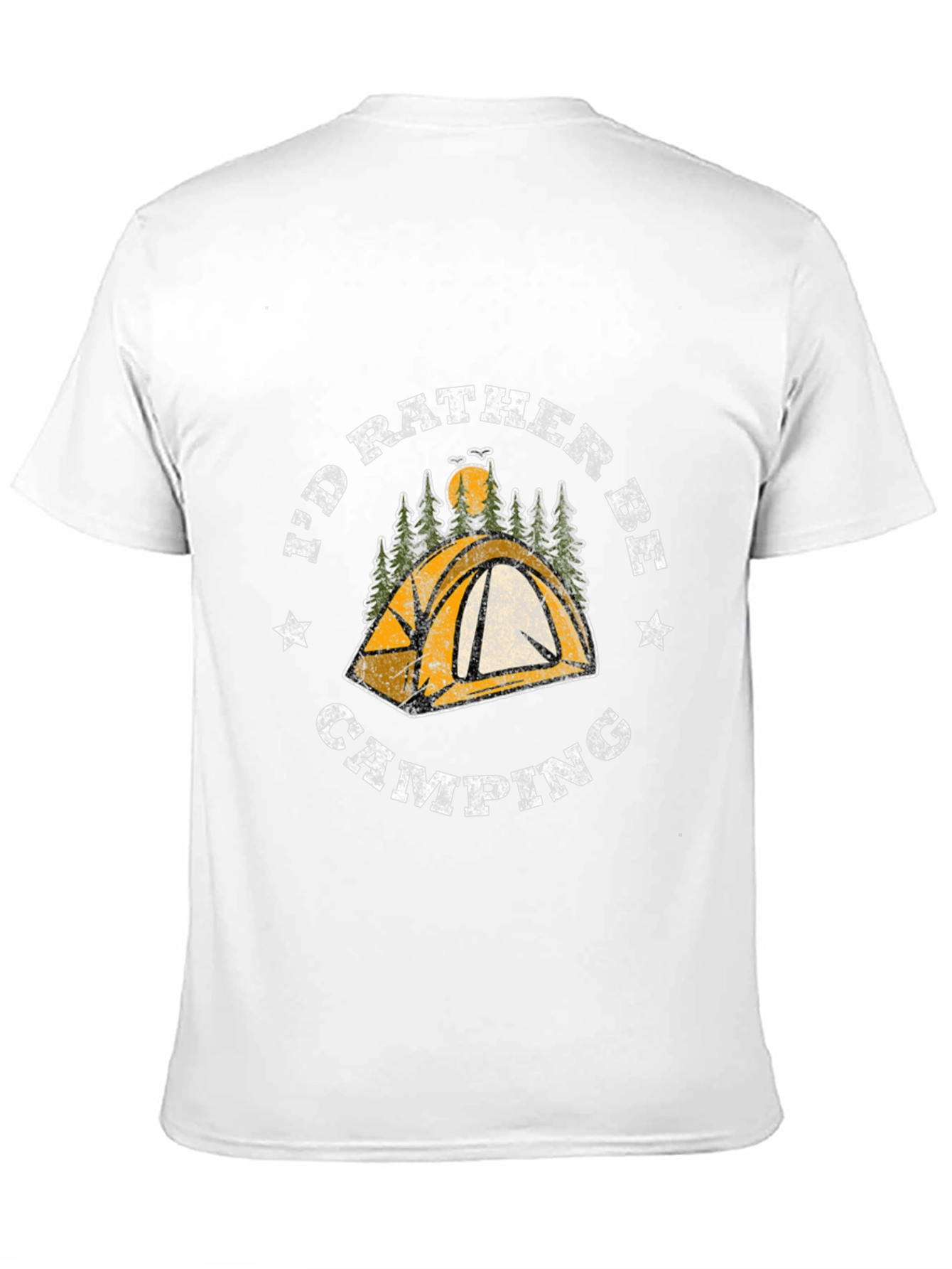 Camping Graphic T-Shirt - Id Rather Be Camping Tee