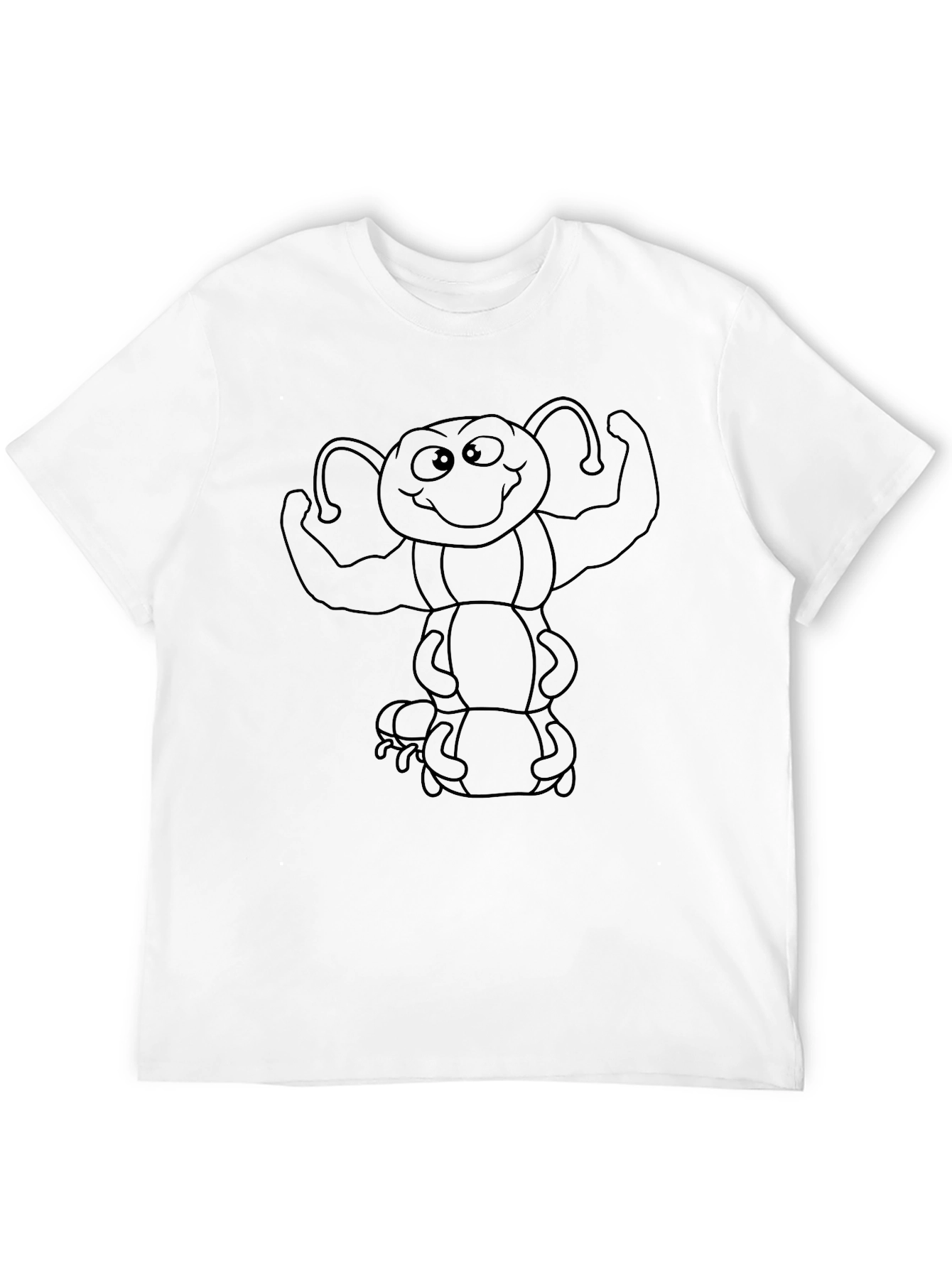 Cartoon Caterpillar Black T-Shirt - Flex Your Style!