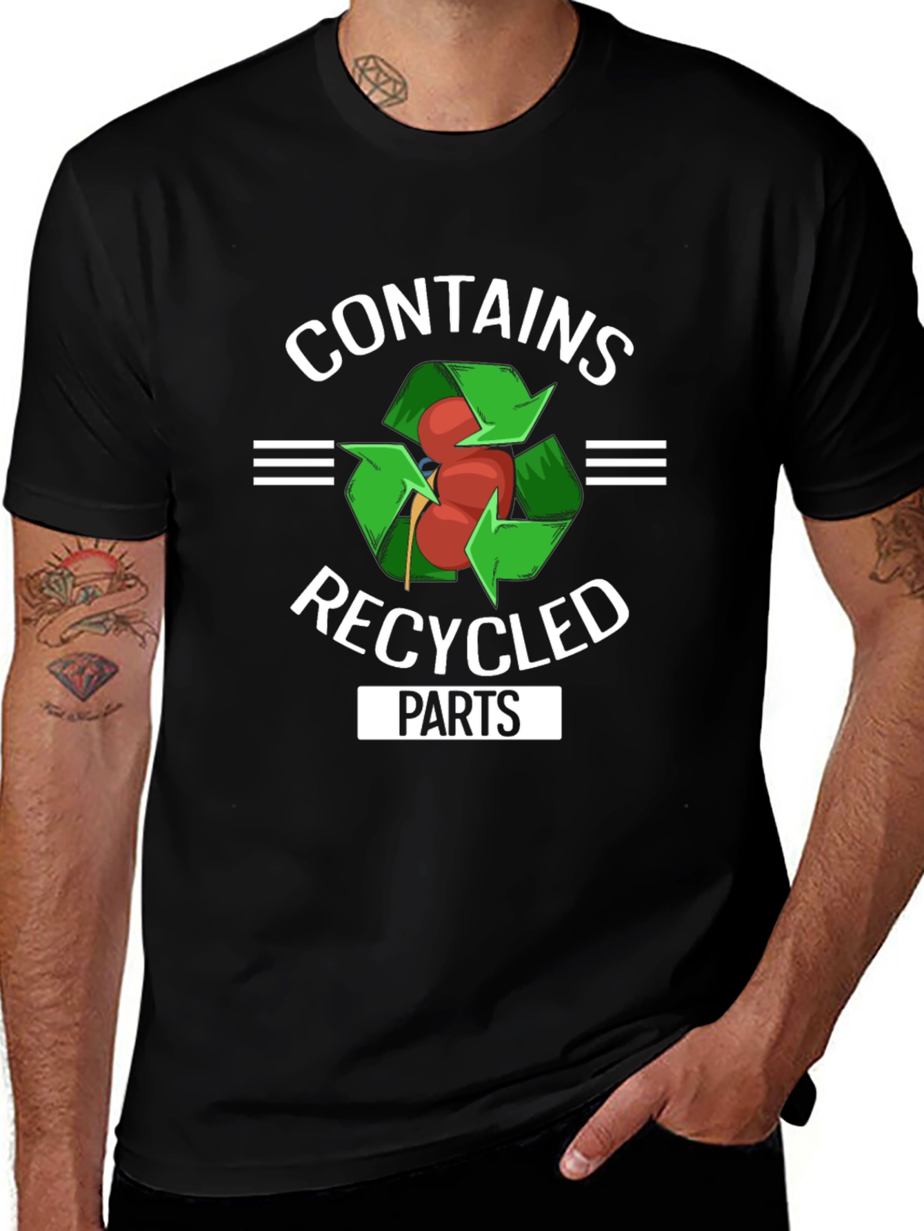 Contains Recycled Parts Funny Organ Donor T-Shirt