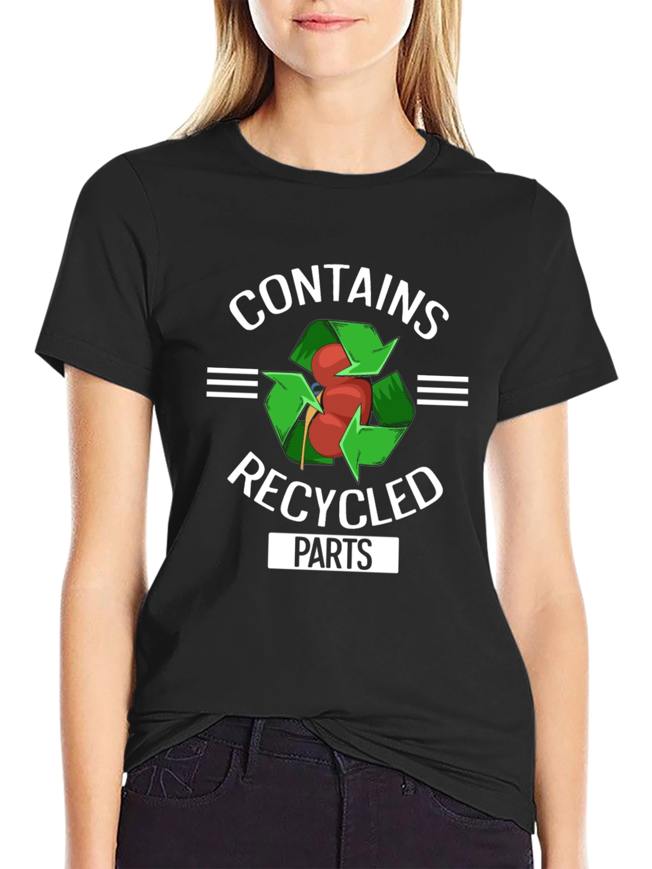 Contains Recycled Parts Funny Organ Donor T-Shirt