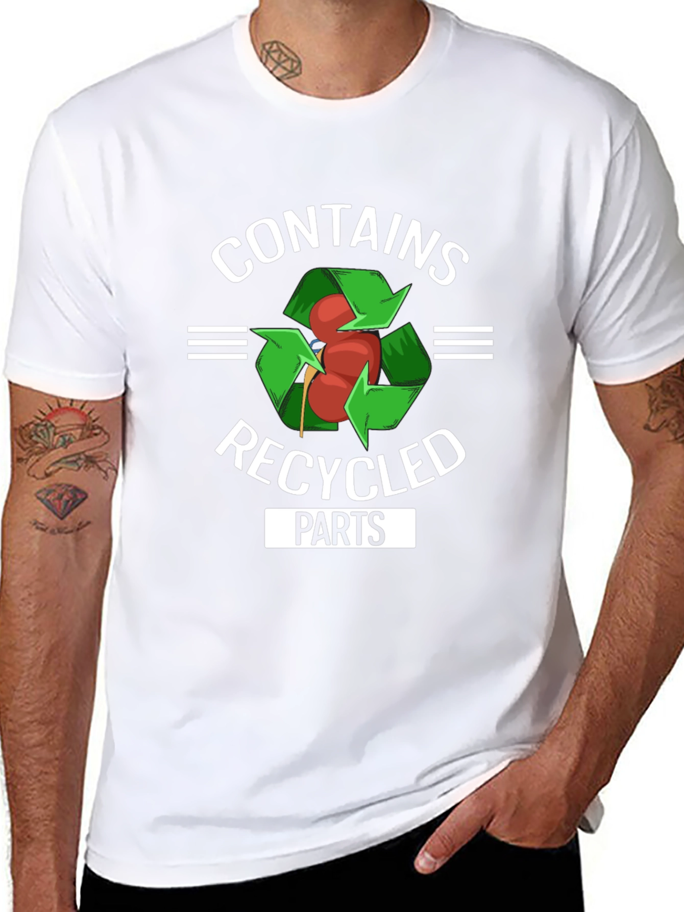Contains Recycled Parts Funny Organ Donor T-Shirt