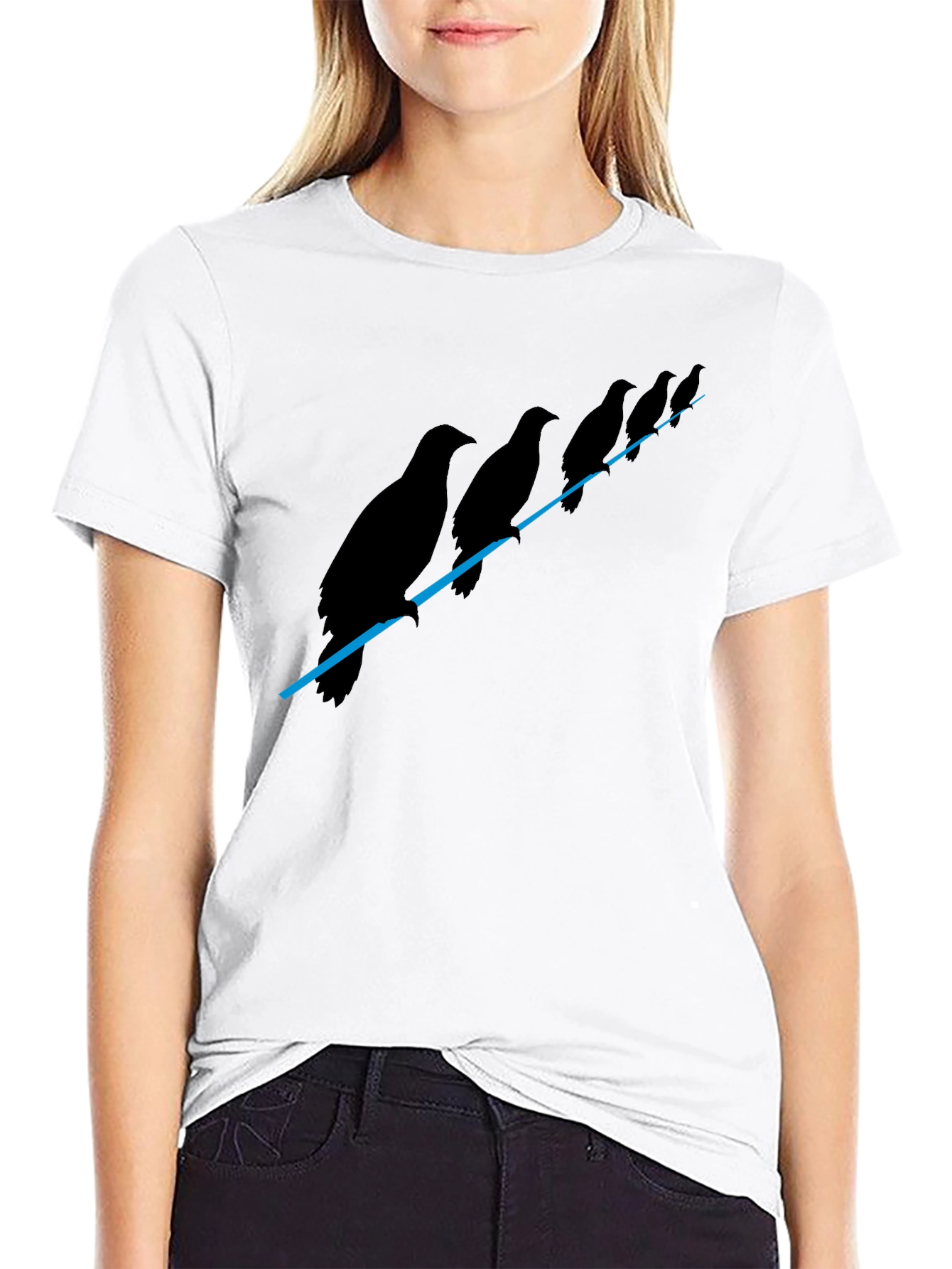 Birds on a Wire Graphic T-Shirt