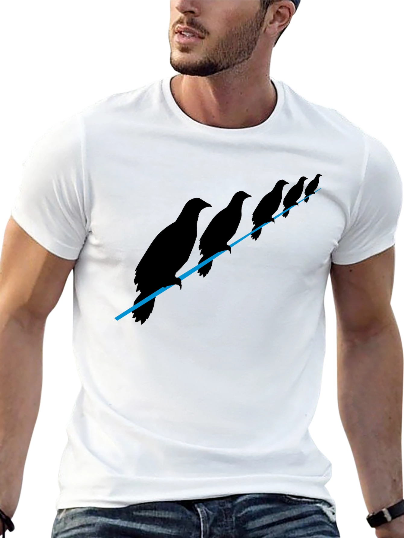 Birds on a Wire Graphic T-Shirt