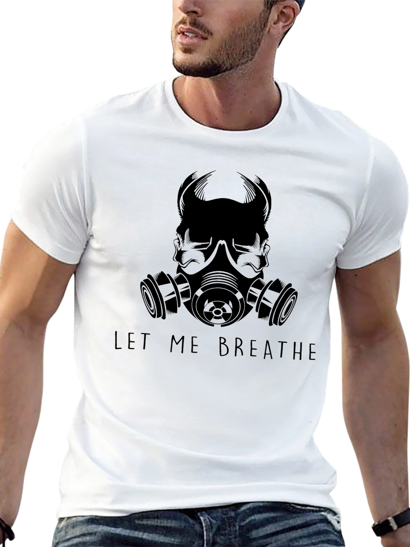 Let Me Breathe Graphic Tee - Black