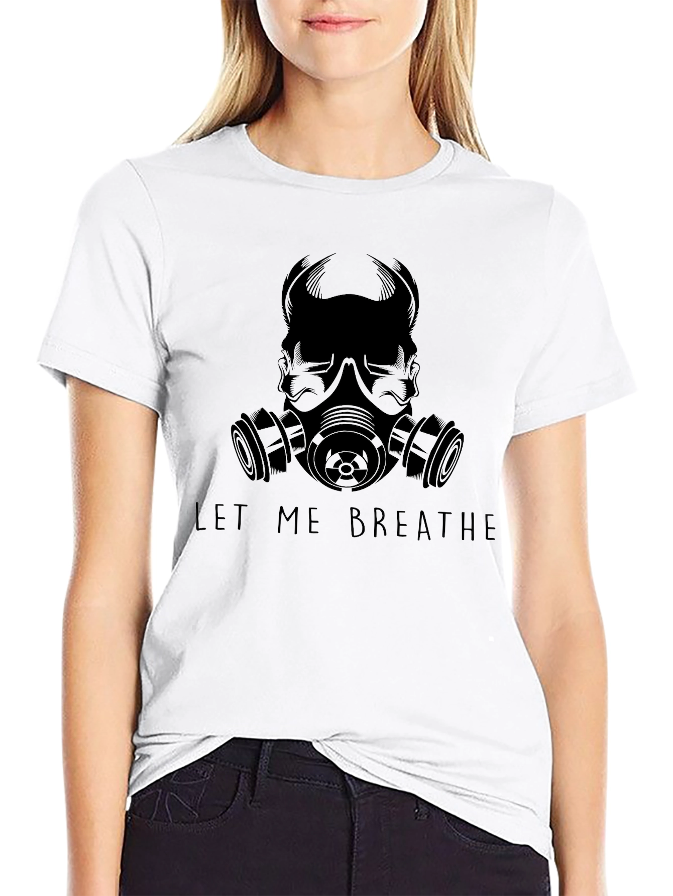 Let Me Breathe Graphic Tee - Black
