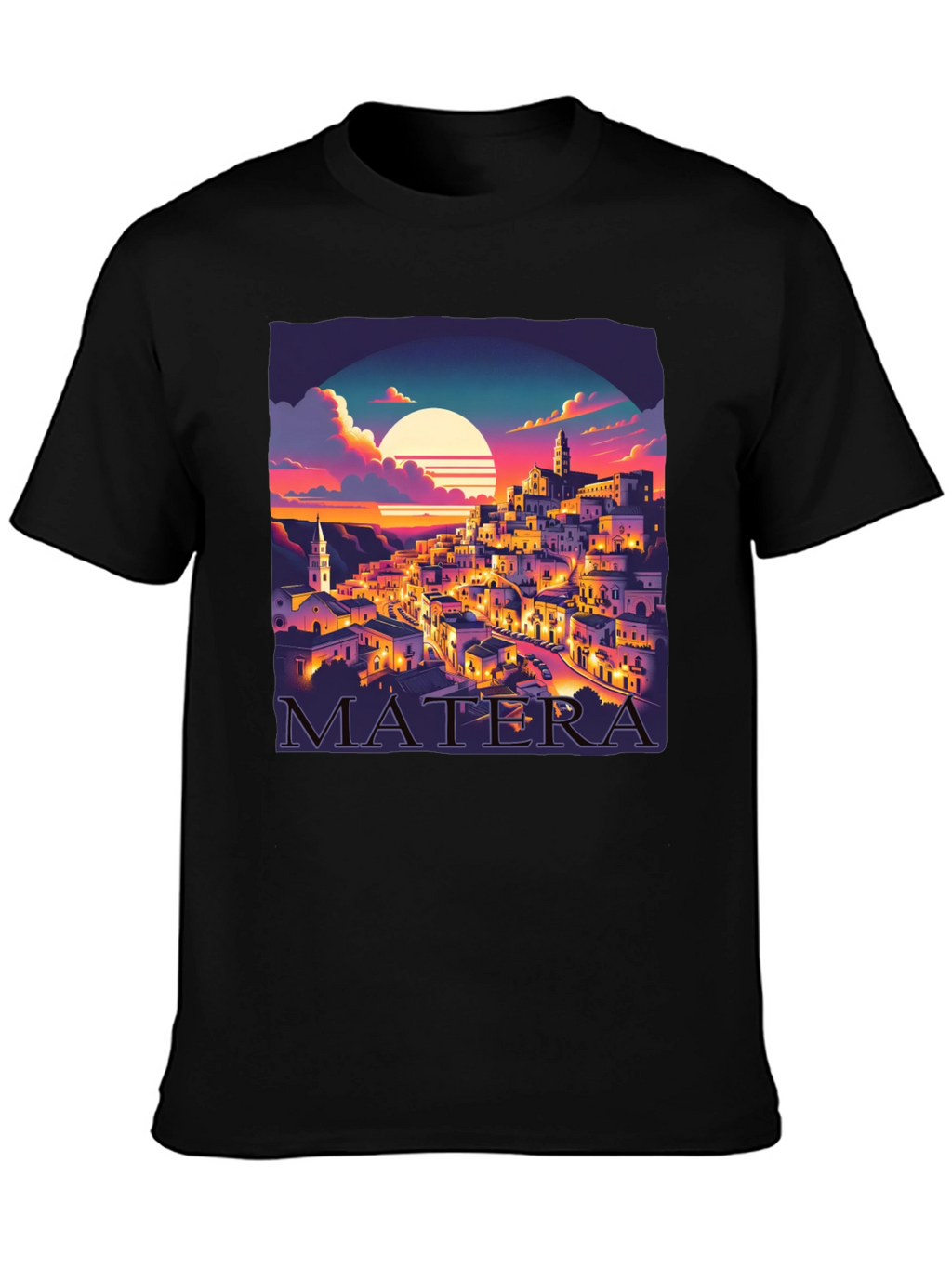 Matera Italy Sunset Graphic Tee
