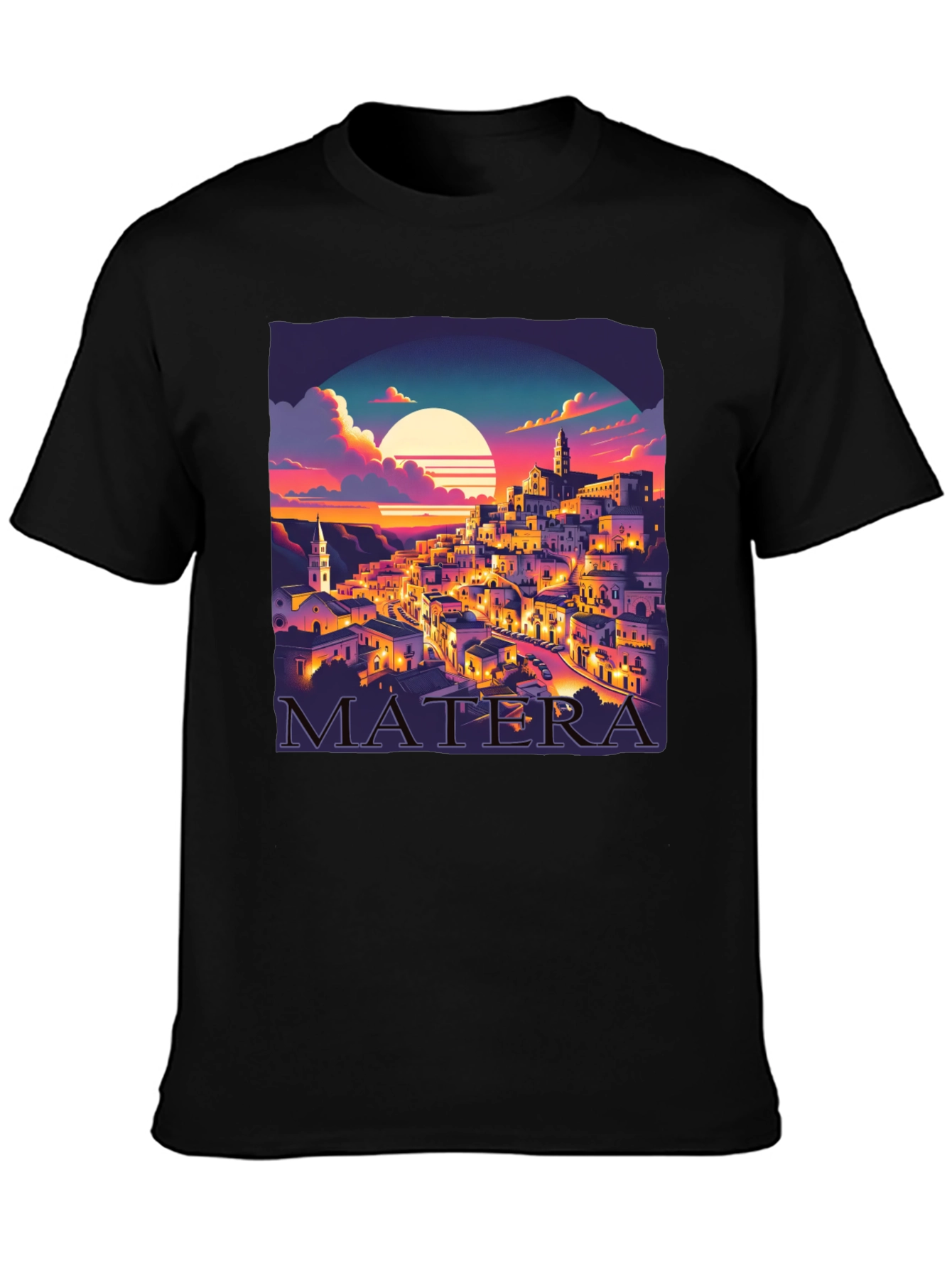 Matera Italy Sunset Graphic Tee