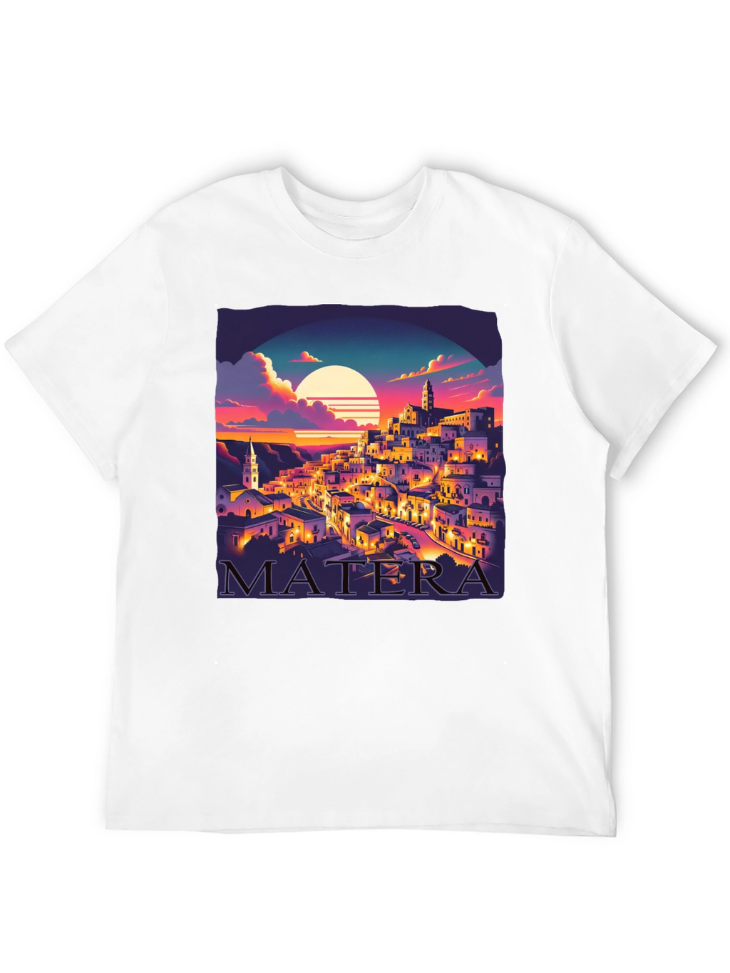 Matera Italy Sunset Graphic Tee