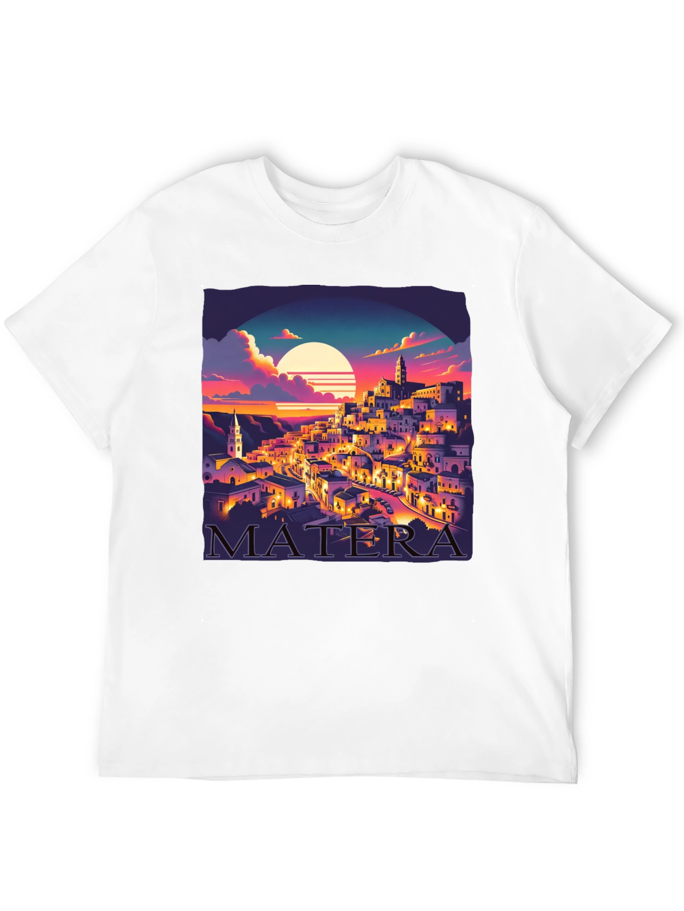 Matera Italy Sunset Graphic Tee