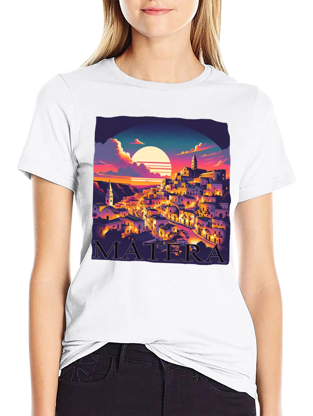 Matera Italy Sunset Graphic Tee