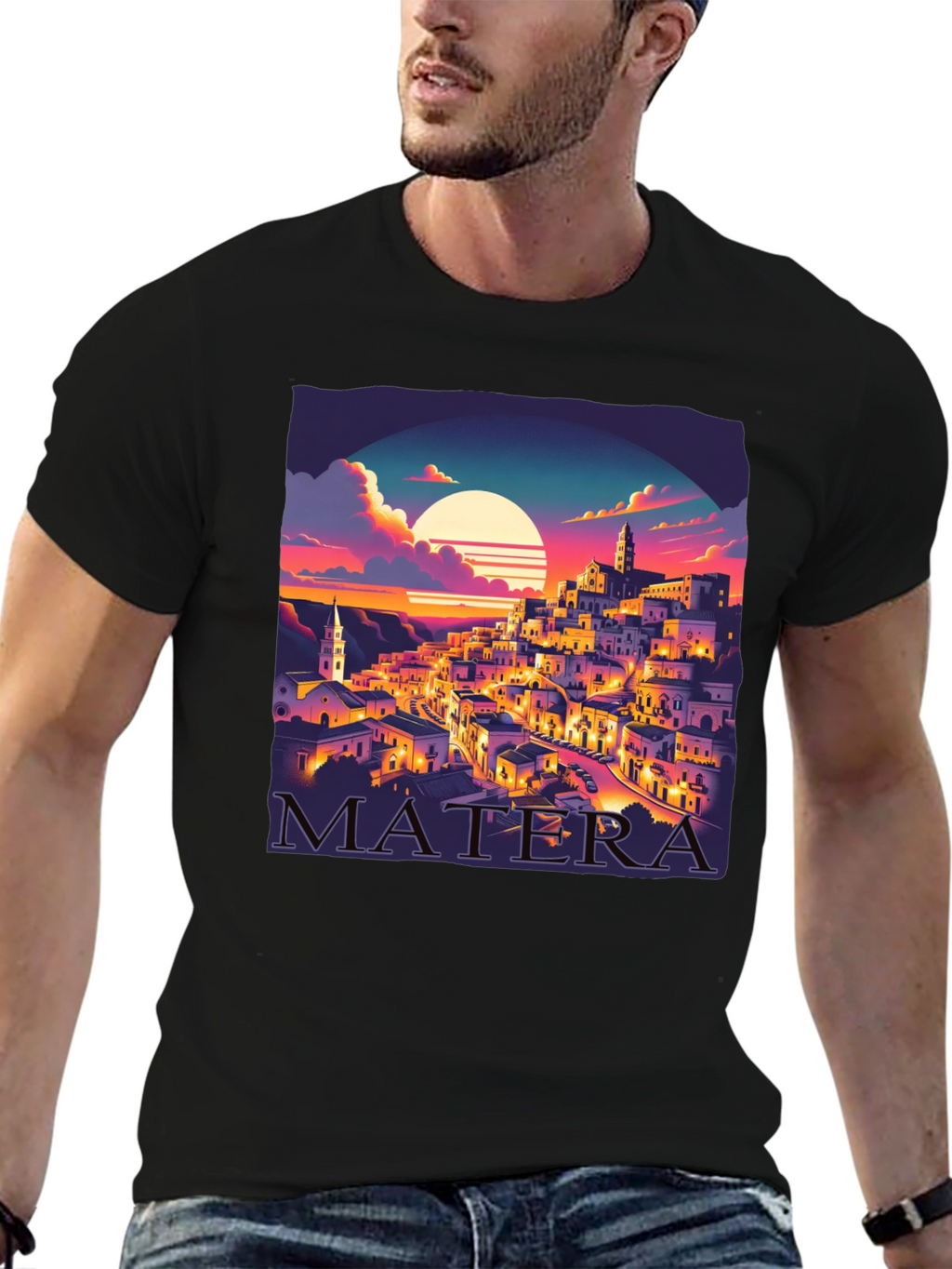 Matera Italy Sunset Graphic Tee