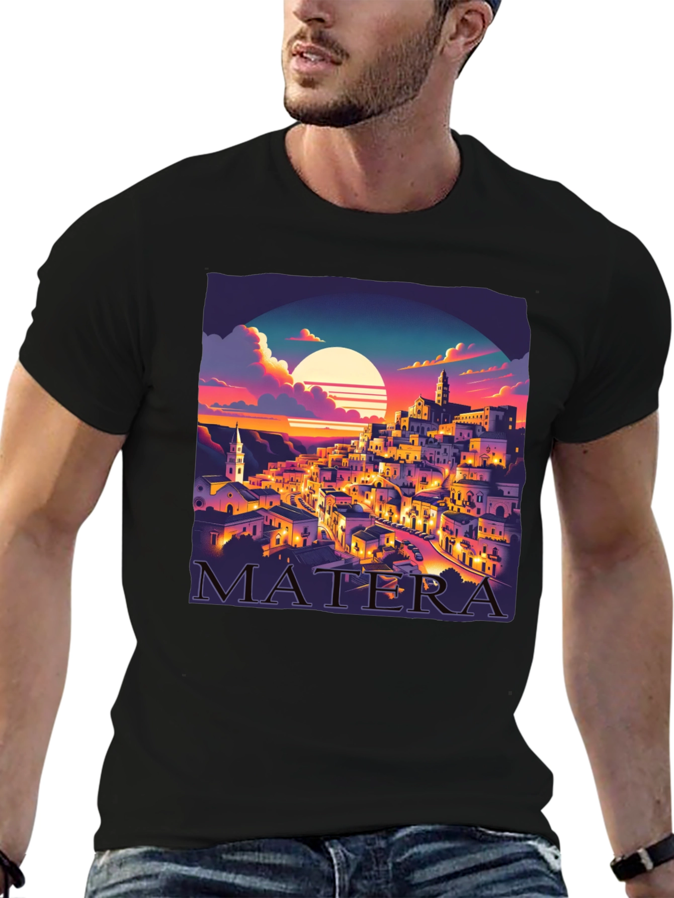 Matera Italy Sunset Graphic Tee