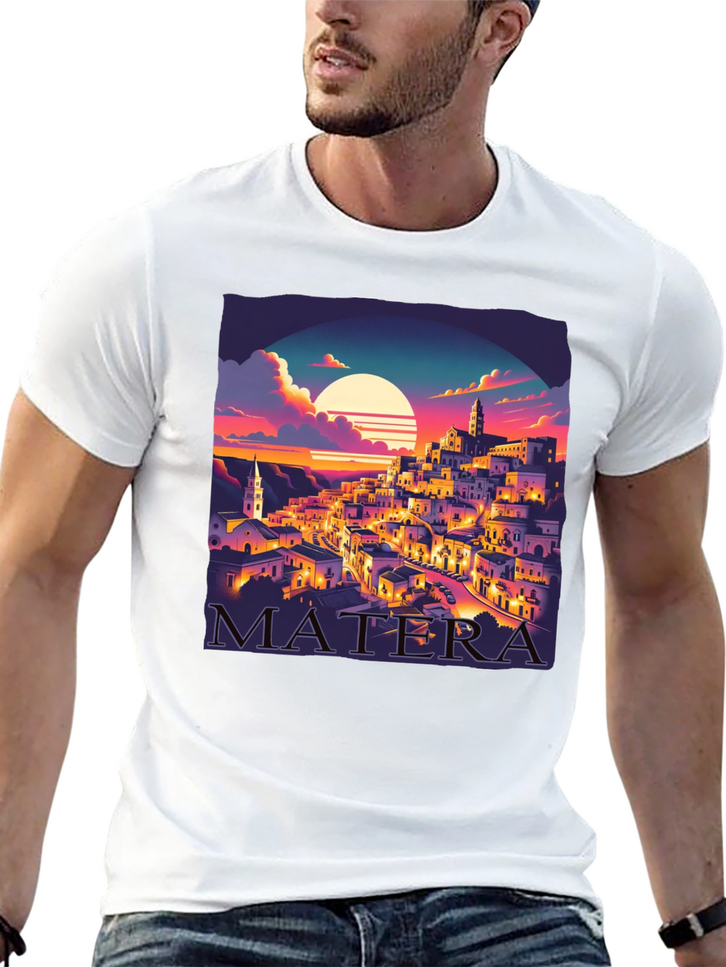 Matera Italy Sunset Graphic Tee