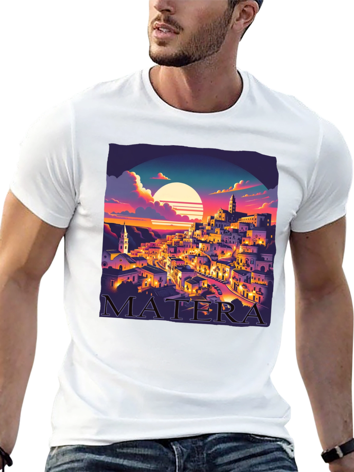 Matera Italy Sunset Graphic Tee