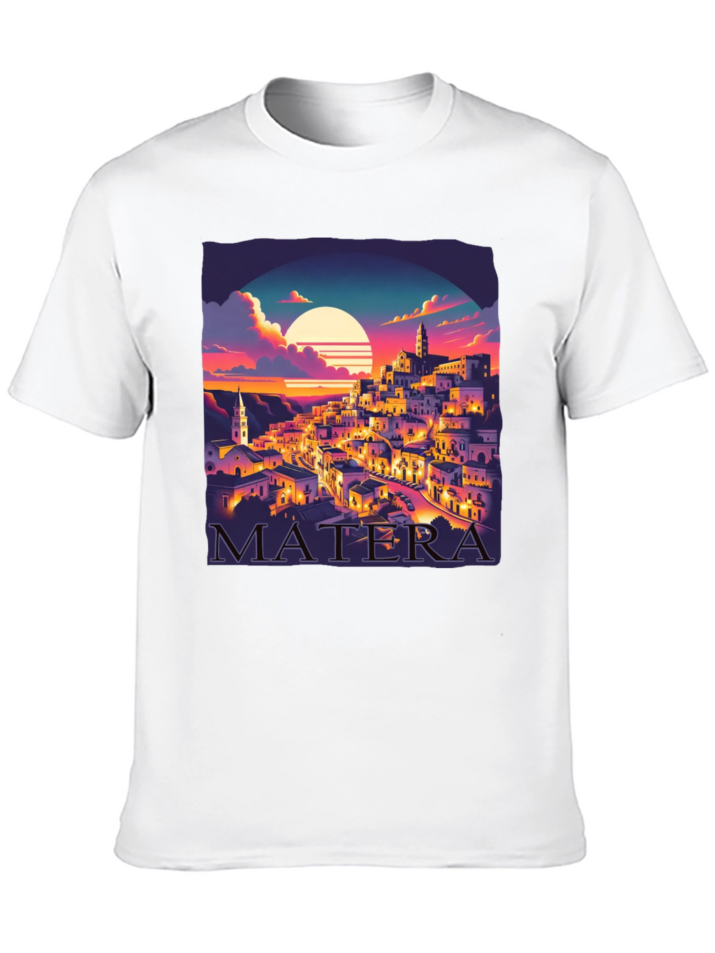Matera Italy Sunset Graphic Tee