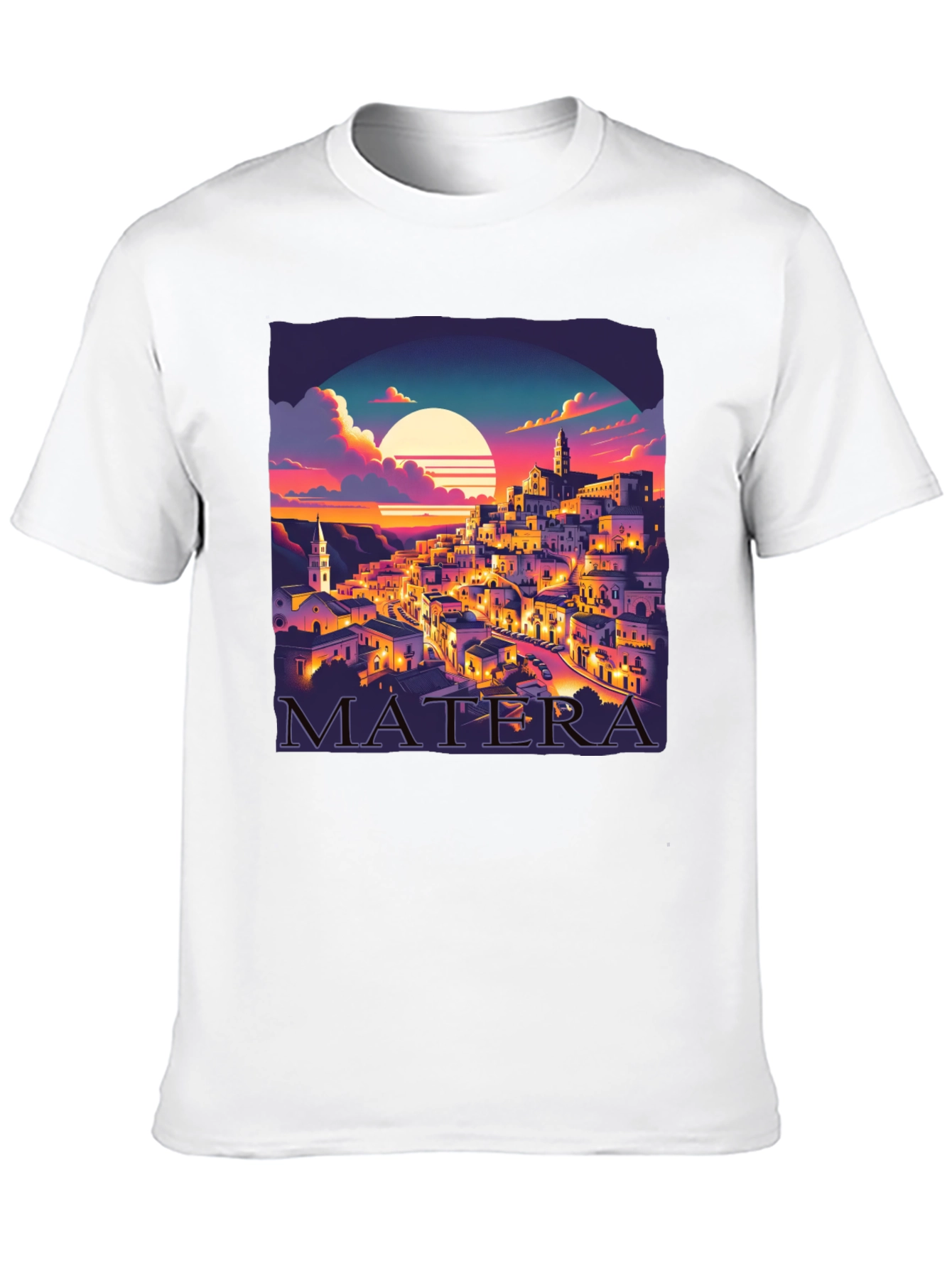 Matera Italy Sunset Graphic Tee