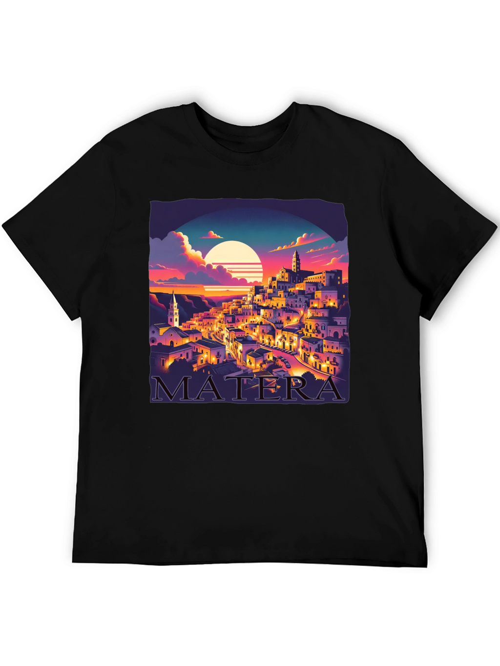 Matera Italy Sunset Graphic Tee