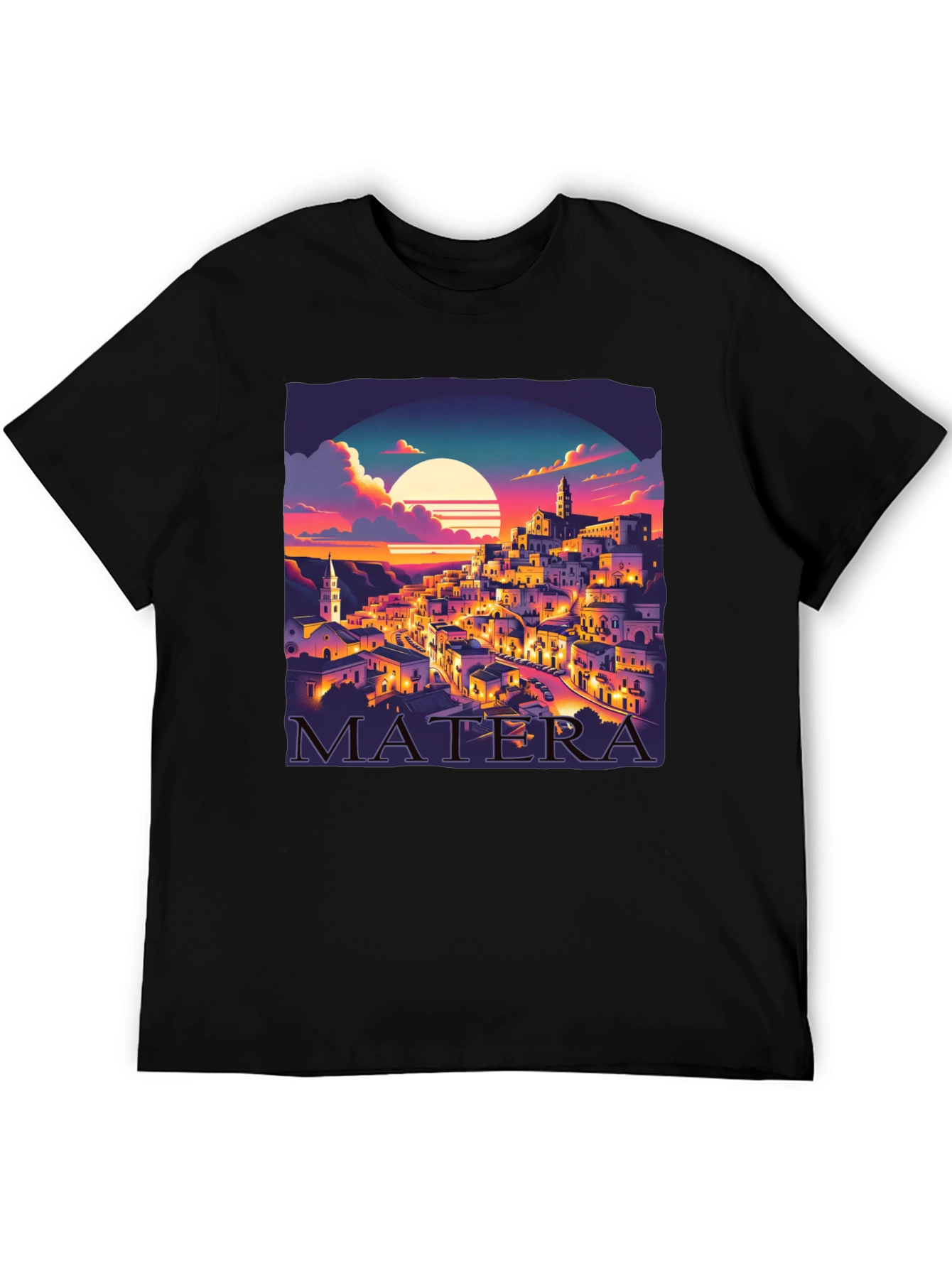 Matera Italy Sunset Graphic Tee