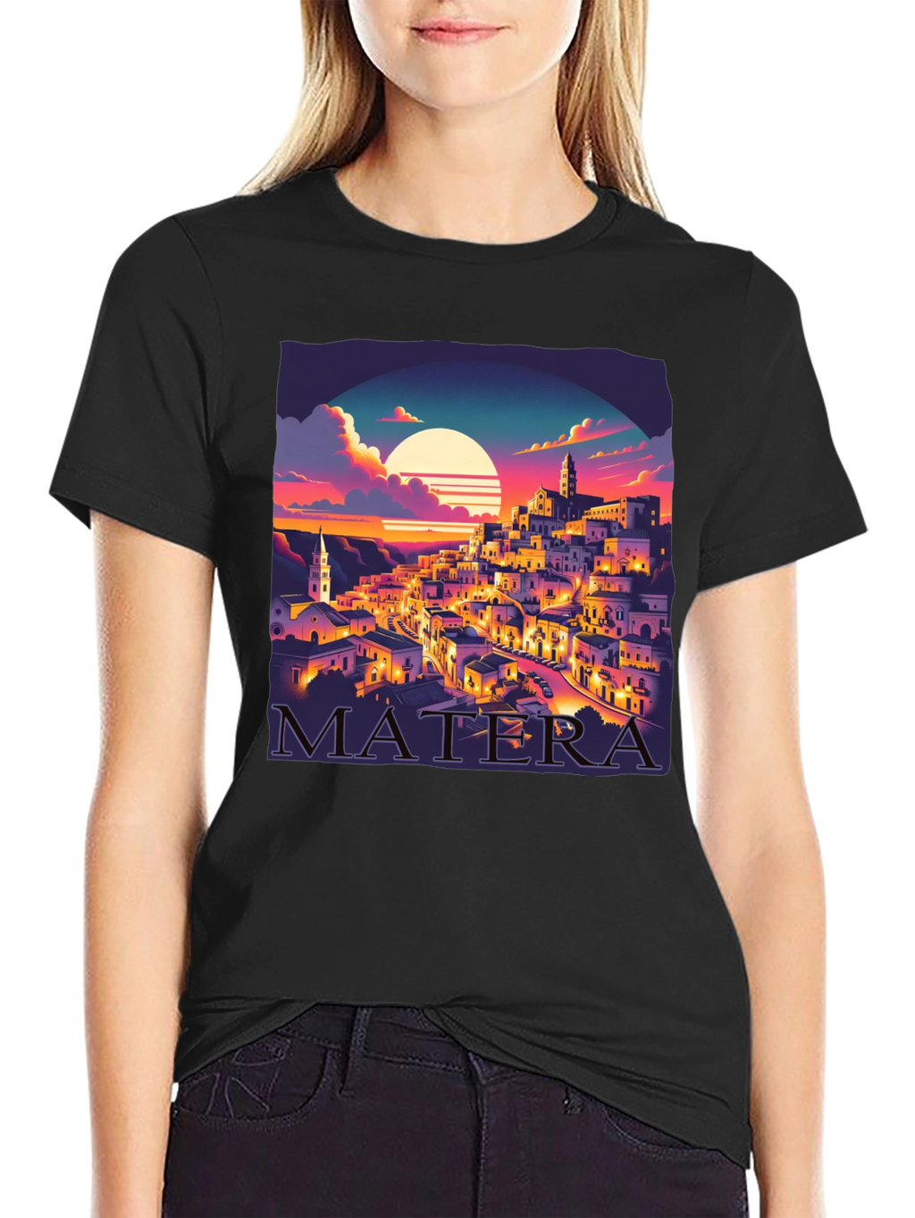 Matera Italy Sunset Graphic Tee