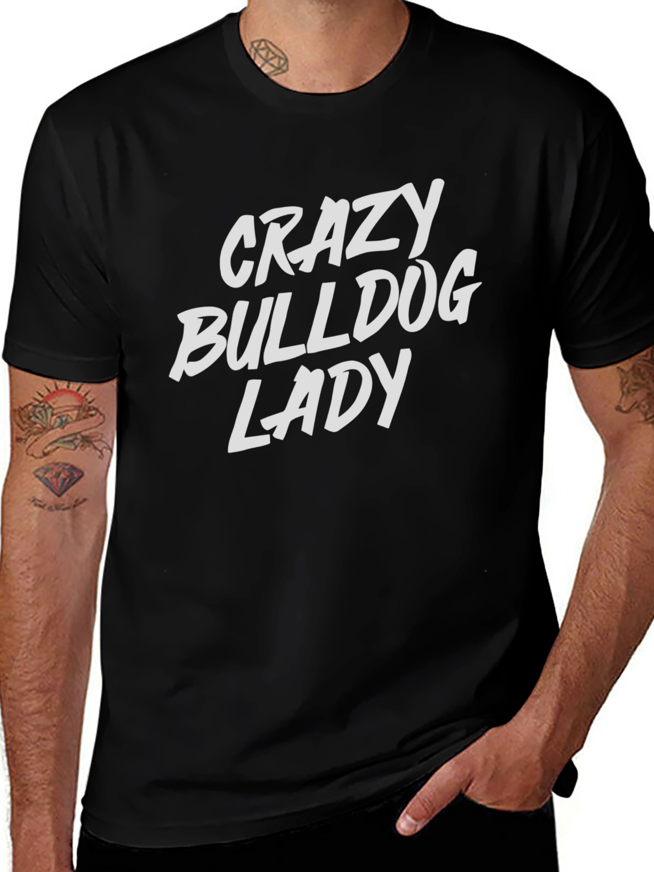 Crazy Bulldog Lady T-Shirt